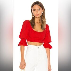 Camila Coelho Neva Top in Red